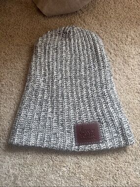 NWOT Love Your Melon Gray & White Marled Knit Beanie